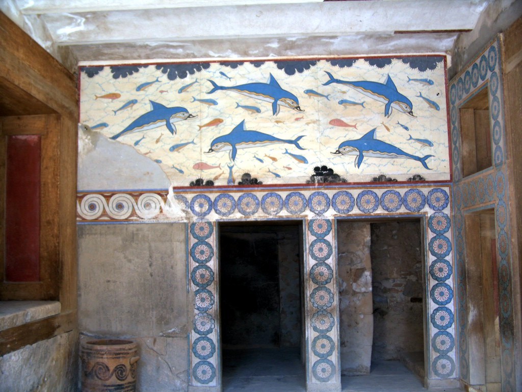 Delfini di Cnosso a Creta - Dolphins of Knossos to Creta - extract from Wikipedia - intotheblue.it